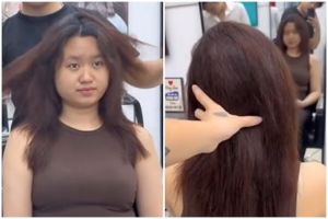 Transformasi cewek rambut kering dan kasar usai di styling hasilnya bak beda orang, wajah auto fresh