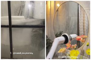 Kaca kamar mandi buram dan penuh bercak air? Begini trik membersihkannya cuma pakai 2 bahan dapur