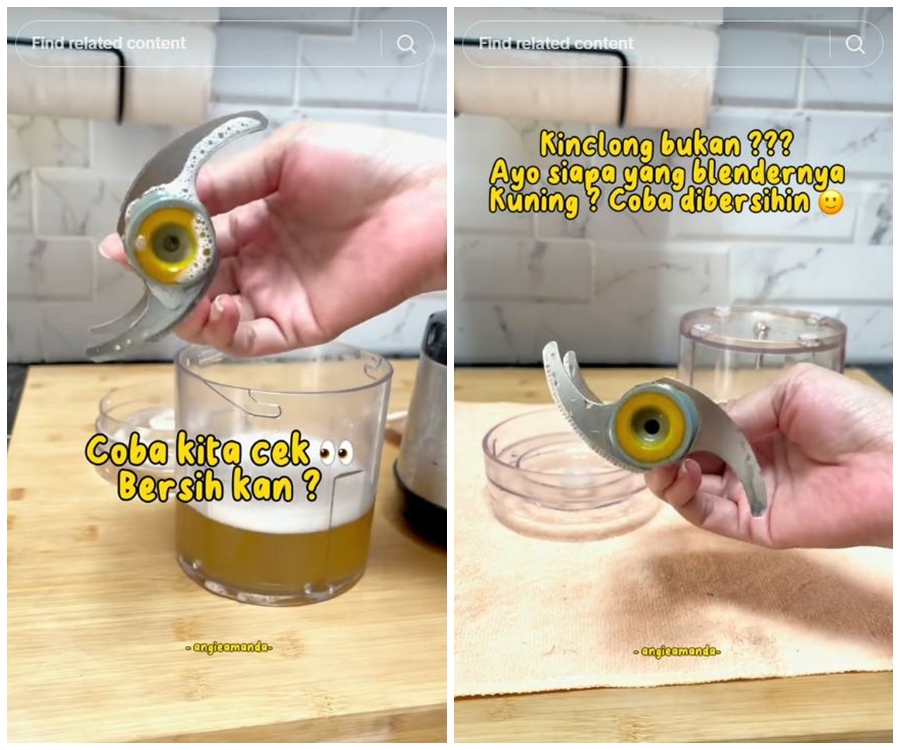 Hilang tanpa garam, ini trik cepat basmi noda kunyit membandel di pisau blender pakai 2 bahan dapur