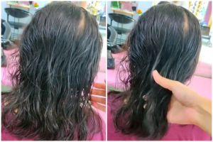 Transformasi cewek rambut ikal super tipis usai di styling hasilnya bak pakai wig, auto tebal & lurus