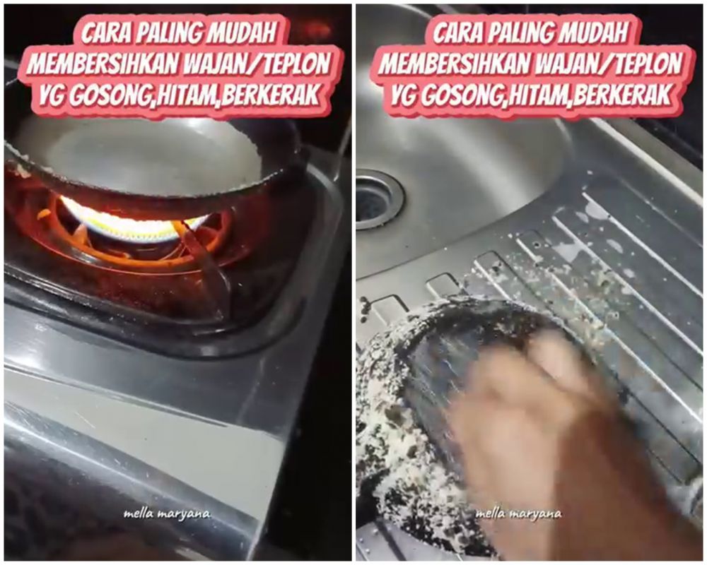 Tanpa racikan soda kue & cuka, ini trik bersihkan pantat wajan hitam gosong cuma dengan 2 bahan dapur