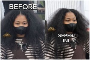 Transformasi cewek rambut keriting mengembang usai di styling hasilnya bikin melongo, bak ganti rambut