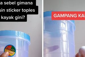 Tak lagi menyisakan bekas goresan, ini cara melepas stiker di toples plastik pakai 1 alat