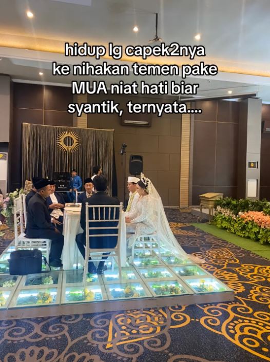 Disebut mirip nenek-nenek gegara asli, wanita ini terpaksa makeup ulang di nikahan temannya