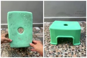 Trik bersihkan kursi plastik berlumut hitam jadi kesat antilicin, cukup andalkan 1 bahan dapur ini