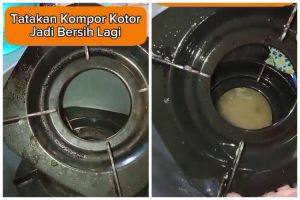 Punya tatakan kompor berkerak dan penuh lemak? Begini cara membersihkannya agar kinclong tanpa cuka