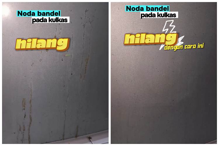 Gunakan trik ini, pintu kulkas kusam dekil bisa kinclong lagi cuma dengan 2 bahan dapur
