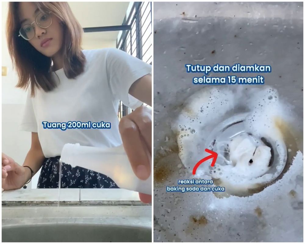 Jangan diberi soda api, ini trik atasi saluran wastafel cuci piring mampet praktis pakai 2 bahan dapur