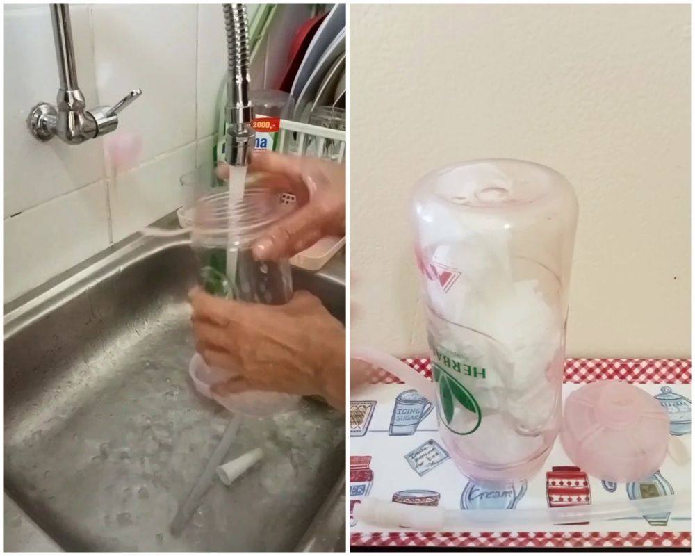Jangan cuma dicuci sabun, ini trik hilangkan bau tak sedap di botol plastik dengan 2 bahan dapur