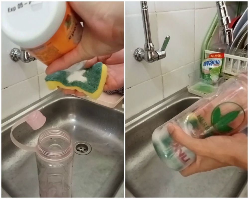 Jangan cuma dicuci sabun, ini trik hilangkan bau tak sedap di botol plastik dengan 2 bahan dapur