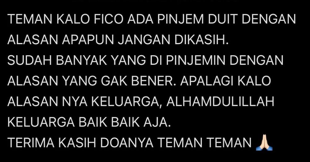 Fico Fachriza jual kesedihan karena diduga terjerat pinjol, begini penjelasan Ananta Rispo