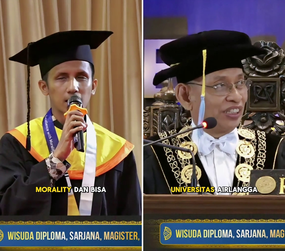Kisah Alfian tunanetra anak tukang tambal ban raih gelar S2 Unair, kampus tawari wisudawan jadi PNS