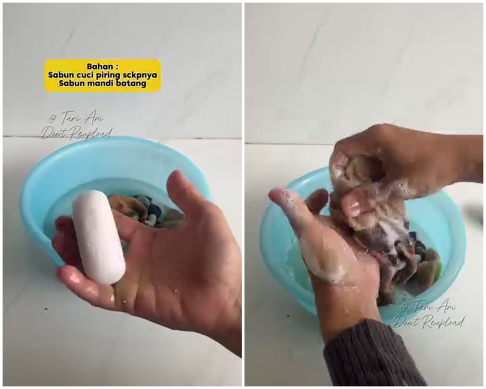 Bukan disikat, ini cara cuci kaus kaki dekil dan bau agar tak melar cuma pakai tambahan 1 bahan dapur