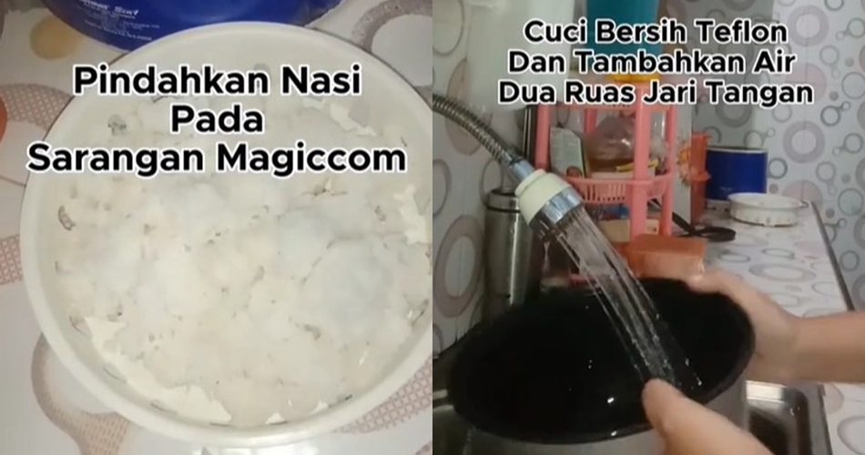 Menyimpan nasi dengan cara ini di magic com dijamin tetap hangat tak kering, cuma butuh 1 alat