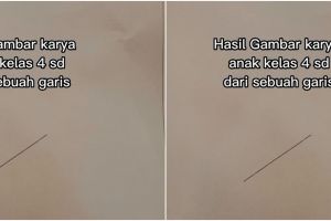 Imajinasi di luar dugaan, anak kelas 4 SD mengubah garis lurus jadi gambar lucu, ini 12 hasilnya