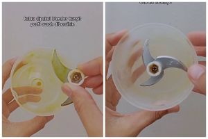 Bukan dijemur berjam-jam, begini trik bersihkan noda kuning kunyit di blender agar hilang 5 menit