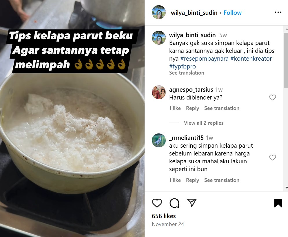 Trik peras kelapa parut beku agar hasil santannya melimpah dan kental, rahasianya di 1 bahan ini