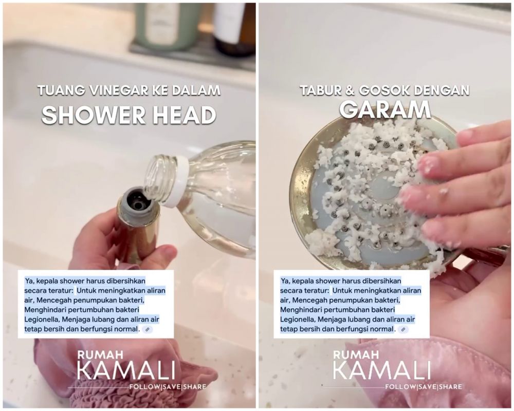 Kerap bikin air kotor, ini cara menjaga shower tetap bersih, bebas kerak, &  lumut pakai 2 bahan dapur