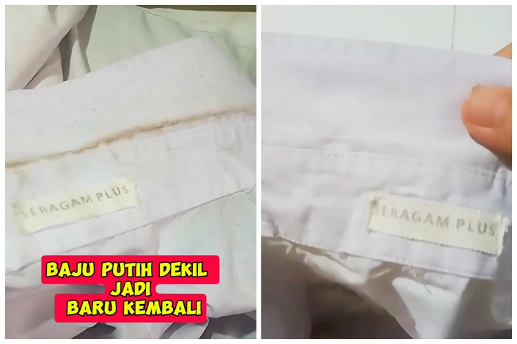 Tak perlu sitrun atau pemutih, ini cara basmi noda keringat di kerah baju putih agar cerah tak luntur