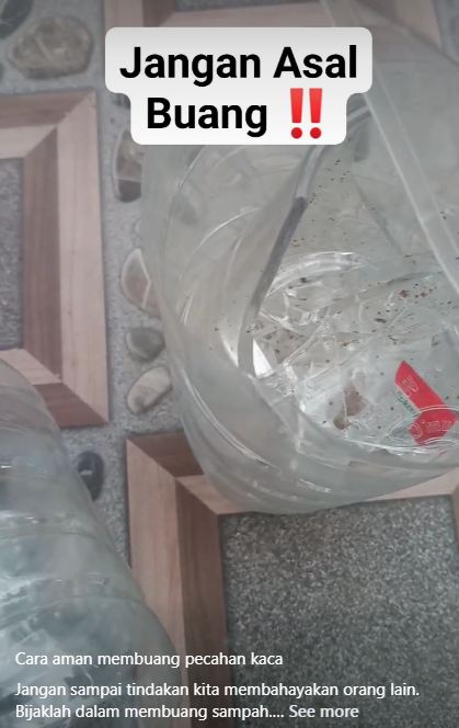 Trik aman emak-emak buang pecahan gelas kaca ke tong sampah tanpa perlu dibungkus plastik