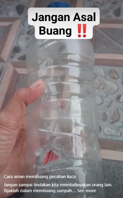 Trik aman emak-emak buang pecahan gelas kaca ke tong sampah tanpa perlu dibungkus plastik