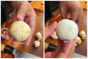 Jangan dibilas air, trik praktis bersihkan jamur kancing ini jadi tidak lembek saat dimasak