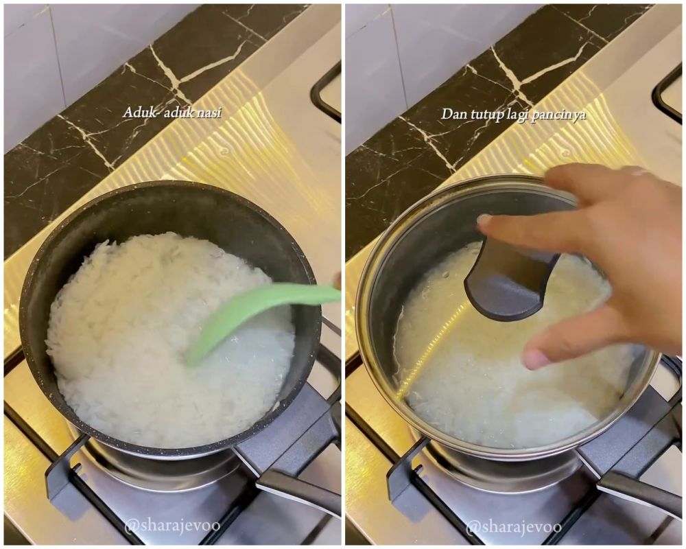 Tak perlu kukusan, ini trik cepat menanak nasi di kompor cuma 10 menit tanpa lengket dan lebih pulen