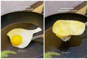 Tanpa tambahan minyak, begini cara goreng telur agar hasilnya mulus, tak lengket, dan mengerak