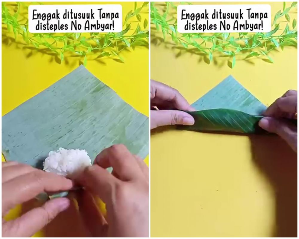 Cara mudah bungkus arem-arem bikin hasilnya kokoh dan tak mudah lepas meski tanpa lidi atau staples