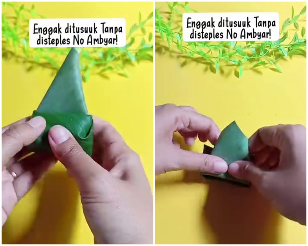 Cara mudah bungkus arem-arem bikin hasilnya kokoh dan tak mudah lepas meski tanpa lidi atau staples