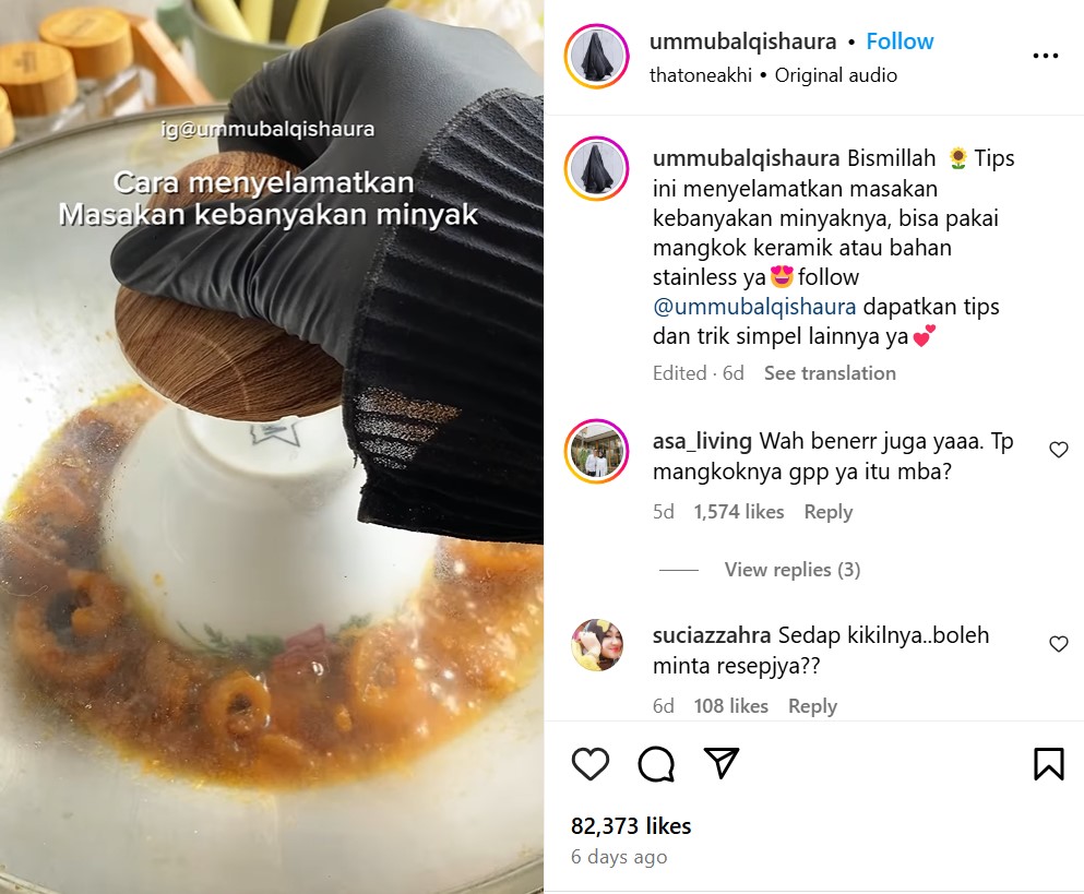Lebih praktis tanpa tisu, ini cara mengatasi minyak berlebih pada masakan tumisan pakai 1 alat dapur