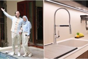 Sempat terpuruk sepi job kini huni rumah megah, 9 potret dapur Roger Danuarta ini ada rak unik