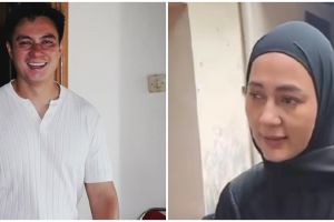 Turut berduka kehilangan ayah mertua, momen Paula Verhoeven peluk Baim Wong ini bikin terenyuh