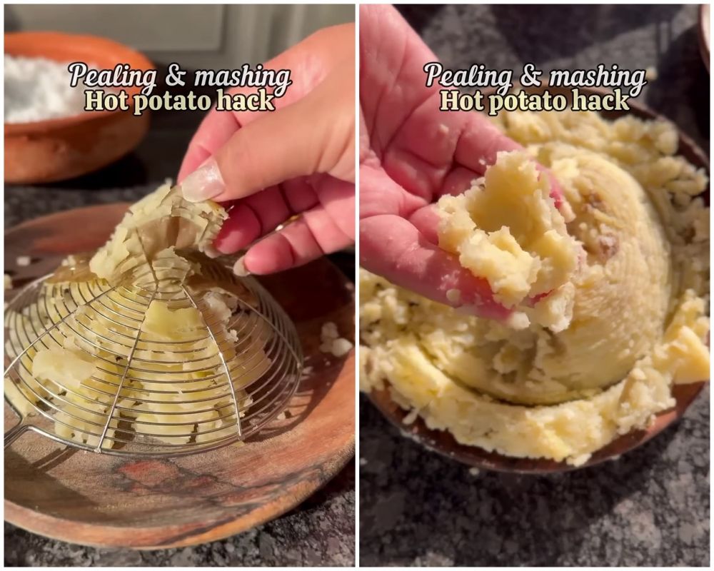 Cuma pakai 1 alat dapur sederhana, begini trik cepat kupas dan haluskan kentang dalam 10 detik