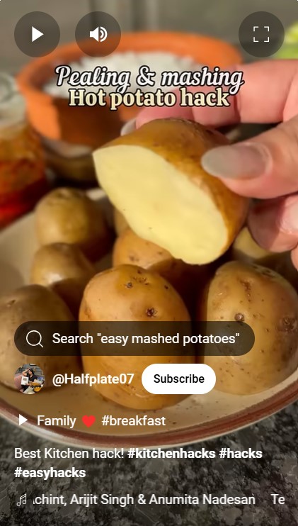 Cuma pakai 1 alat dapur sederhana, begini trik cepat kupas dan haluskan kentang dalam 10 detik
