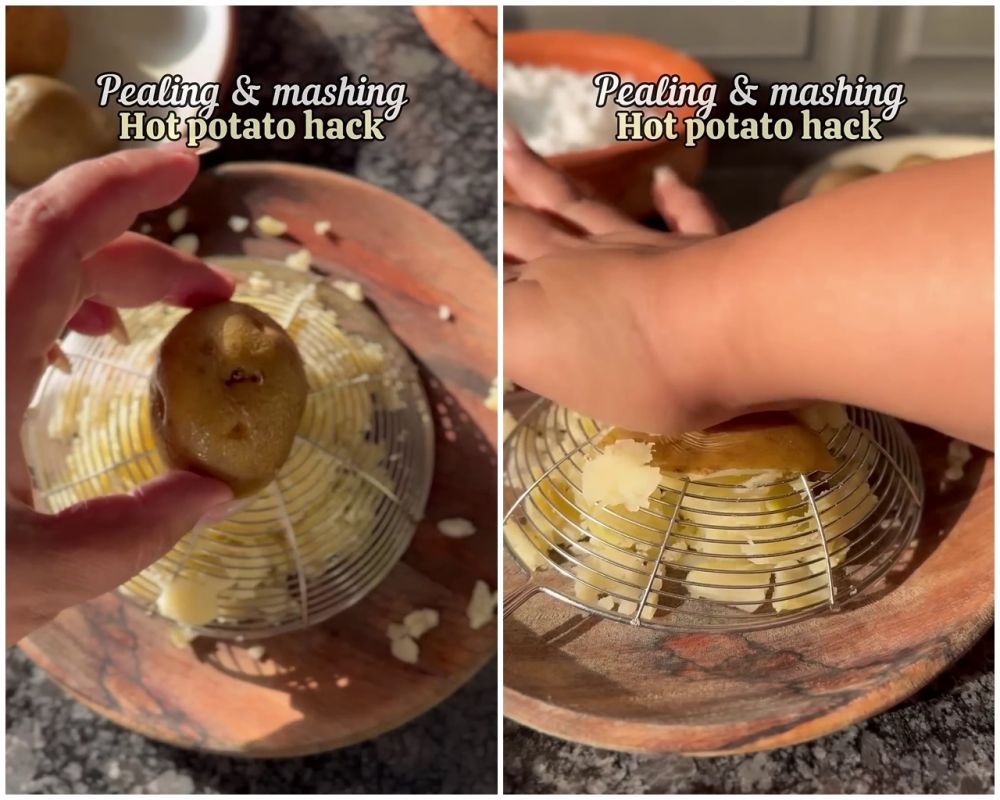Cuma pakai 1 alat dapur sederhana, begini trik cepat kupas dan haluskan kentang dalam 10 detik