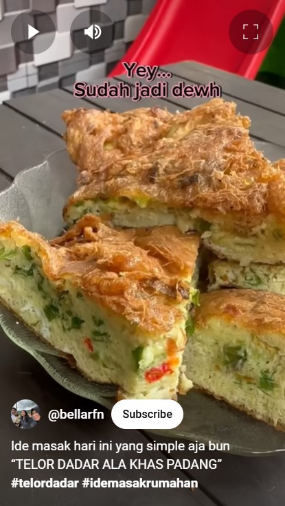 Tanpa tambahan tepung atau air, begini cara bikin telur dadar ala Padang tebal, padat, dan antikempis