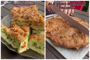 Tanpa tambahan tepung atau air, begini cara bikin telur dadar ala Padang tebal, padat, dan antikempis