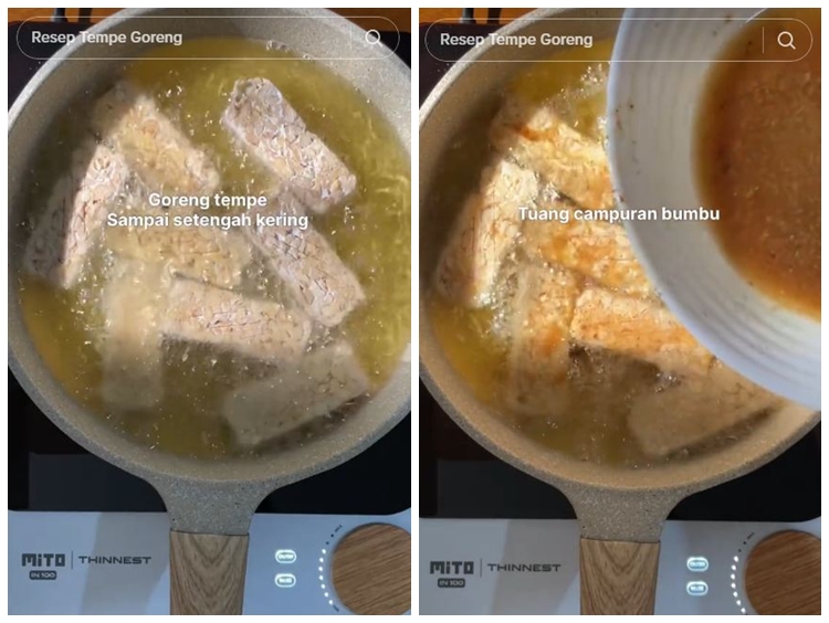 Tak perlu dimarinasi, ini trik goreng tempe agar bumbu meresap dan rasanya semakin gurih