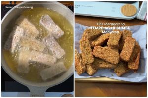 Tak perlu dimarinasi, ini trik goreng tempe agar bumbu meresap dan rasanya semakin gurih