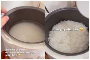 Trik menanak nasi agar tak kering, berkerak, dan cepat basi walau disimpan 2 hari di rice cooker
