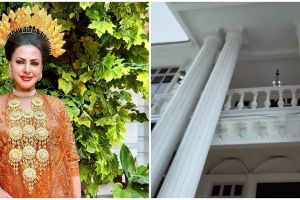 9 Potret dapur Mama Ala ibu Tasya dan Tasyi nyentrik serba ungu, interiornya megah pol bak kerajaan