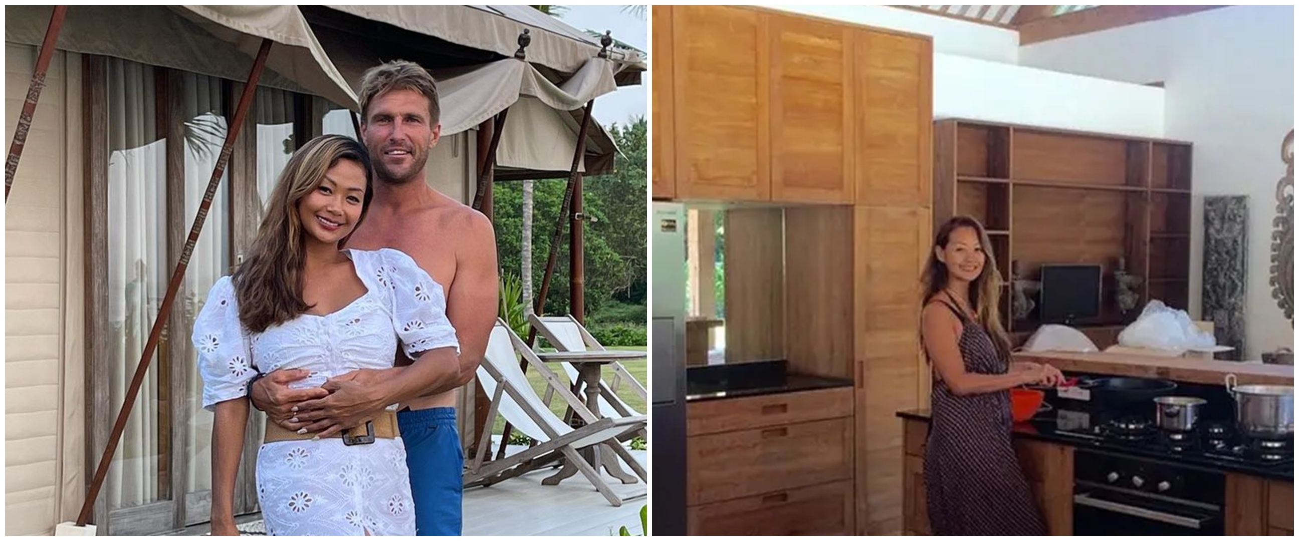 Indah Kalalo punya rumah bak resort di Bali, intip 9 potret dapur kayunya yang mirip bar
