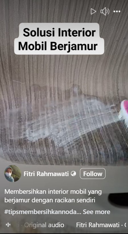 Jangan langsung dibawa ke car wash, ini trik atasi noda jamur interior mobil pakai 2 bahan sederhana