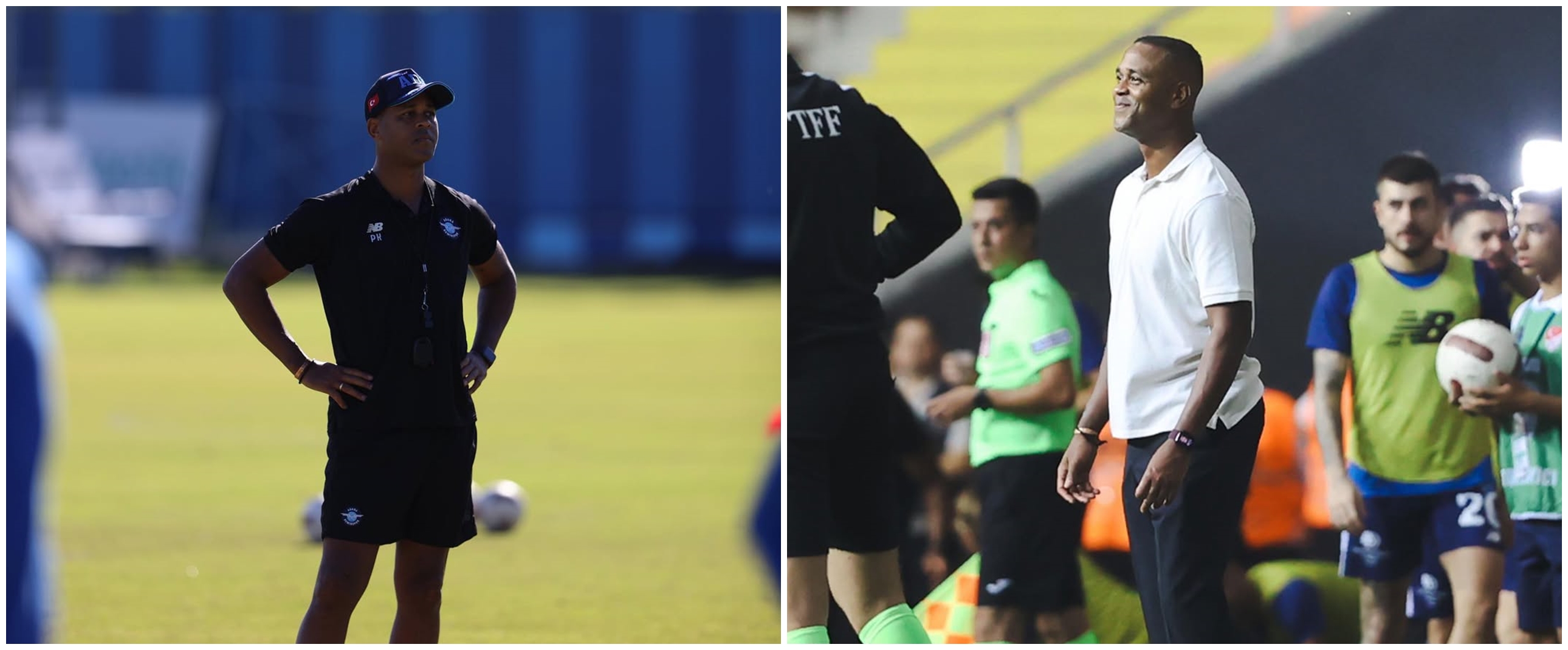 Gaya Patrick Kluivert berpeci saat diperkenalkan pertama sebagai pelatih Timnas Indonesia