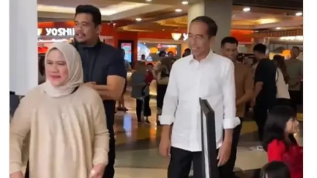 Iriana Jokowi momong cucu di mal, tas branded seharga sepeda motor 