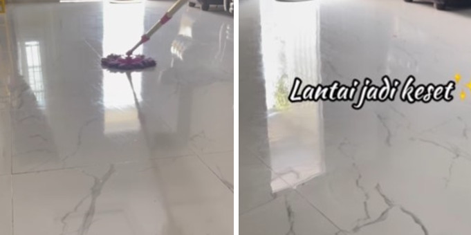 Dipel pakai 3 bahan dapur ini, lantai rumah jadi lebih kinclong dan kesat