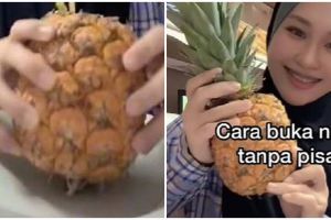 Tanpa pisau, trik jitu mengupas kulit nanas ini cepat dan mudah ditiru