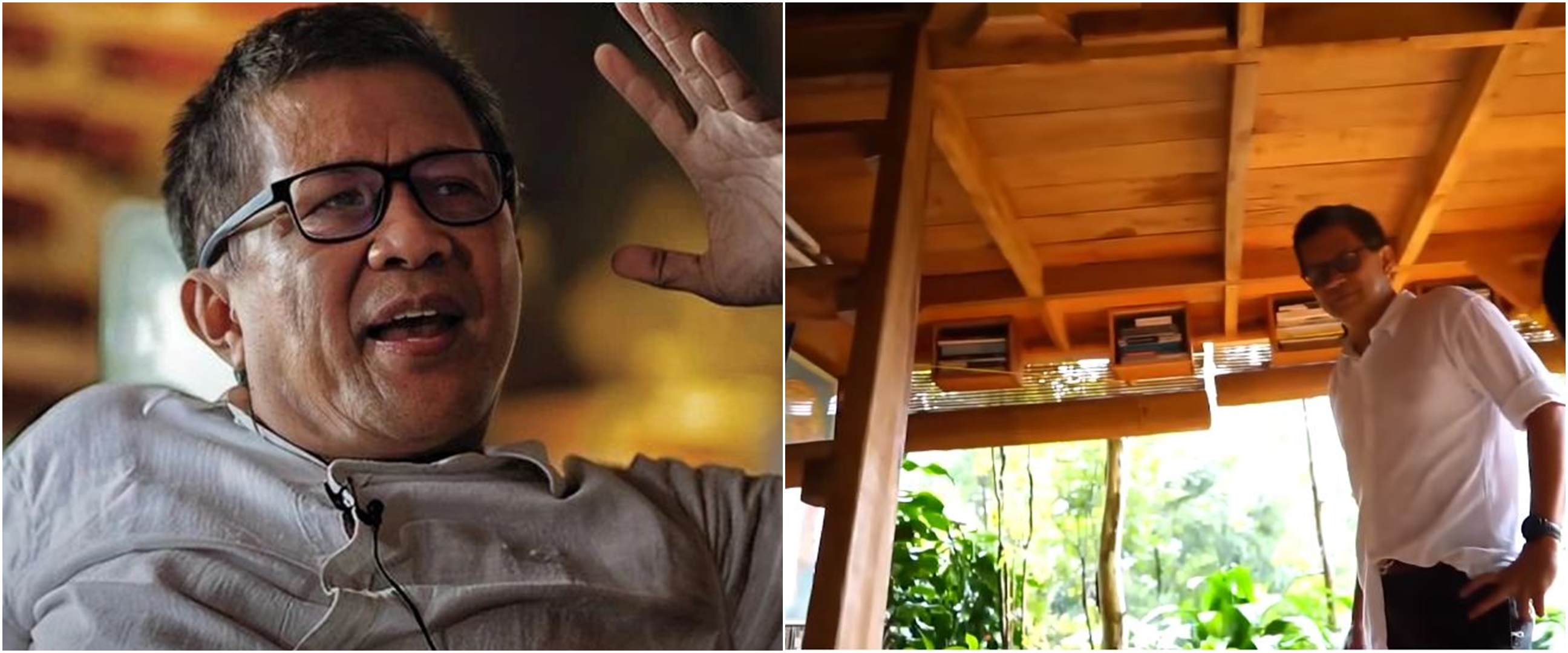 Rumah Rocky Gerung ada di tengah kebun, intip 9 potret gazebo kamar tidurnya menyatu dengan alam