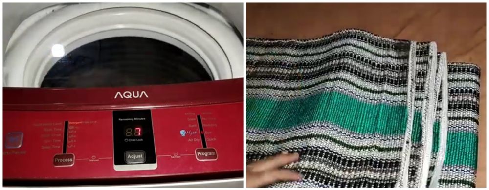 Tak perlu ke tukang cuci, ini trik cuci tikar super dekil dan bau pesing agar bersih wangi